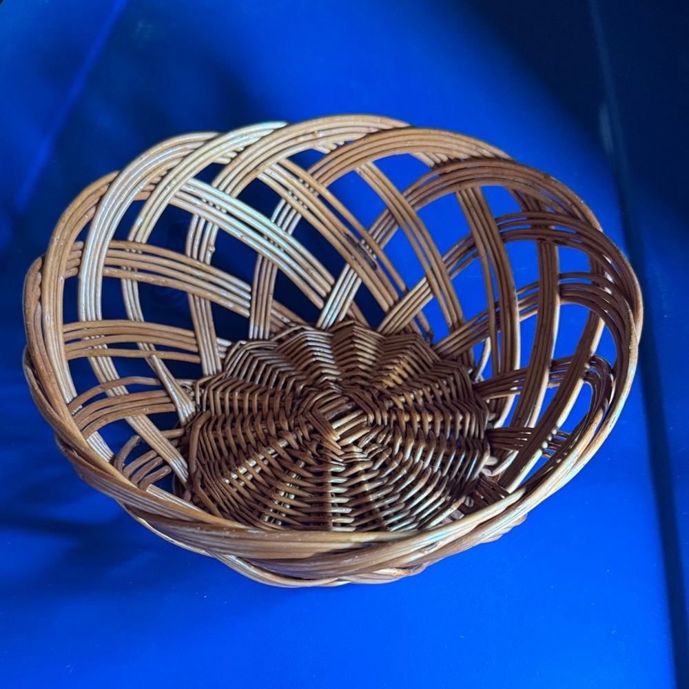 Woven Rattan Decorative Basket - Brown